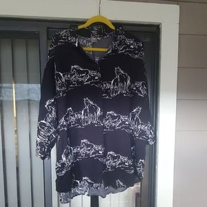 Button up horse print ASOS tunic